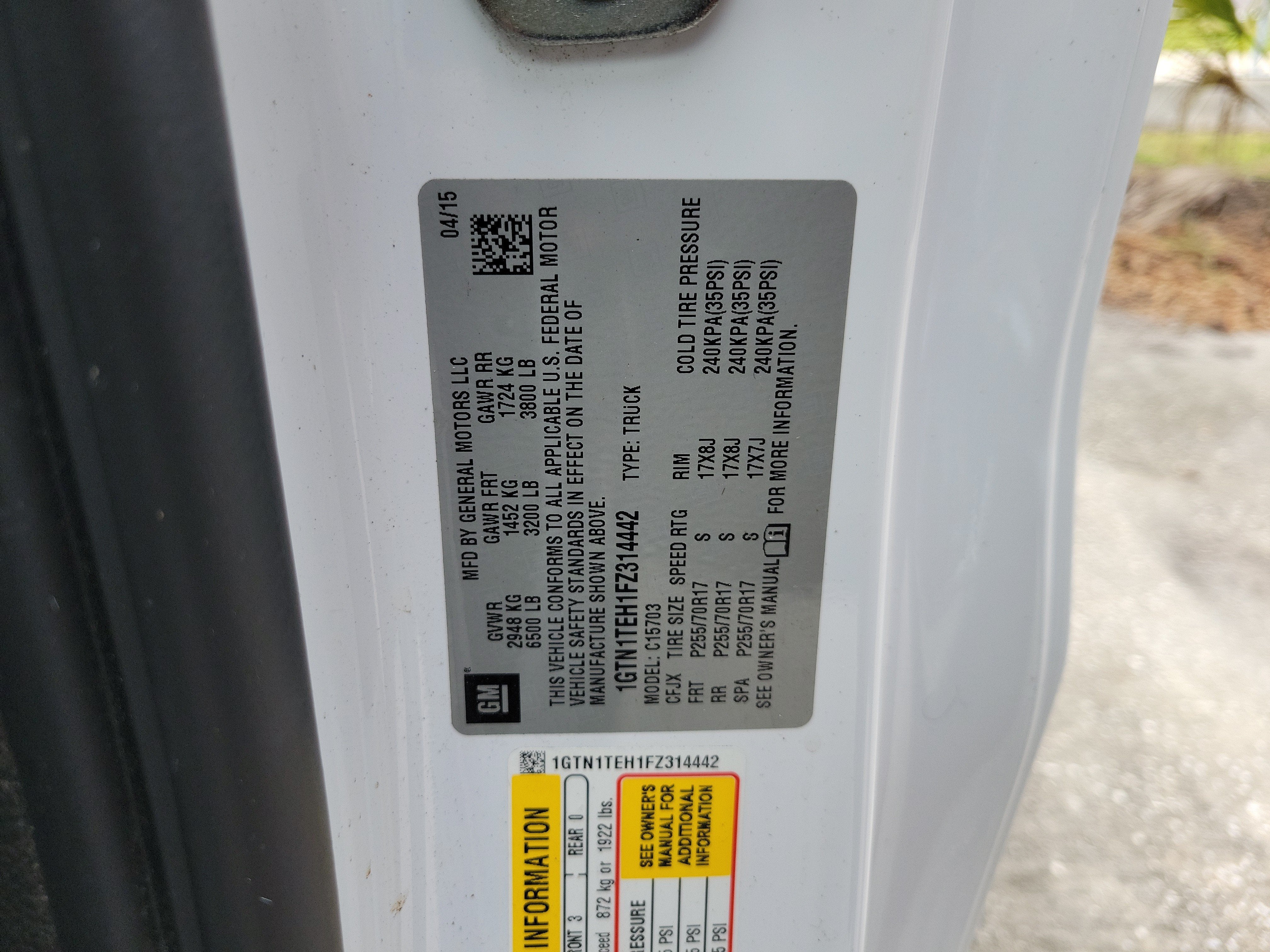 2015 GMC Sierra 1500 Base